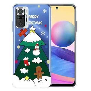For Xiaomi Redmi Note 10 Pro 4G Christmas Series Transparent TPU Protective Case(Three-tier Christmas Tree)