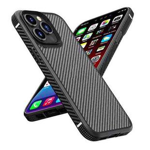 For iPhone 13 Pro Max iPAKY MG Series Carbon Fiber TPU + PC Shockproof Case (Black)