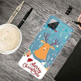 For Samsung Galaxy A12 5G Christmas Series Transparent TPU Protective Case(Christmas Ugly Deer)