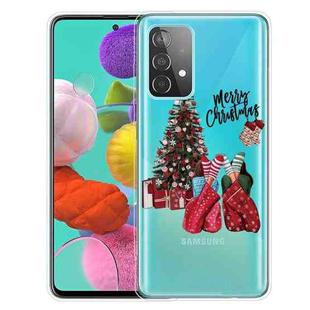 For Samsung Galaxy A32 Christmas Series Transparent TPU Protective Case(Christmas Pajamas)