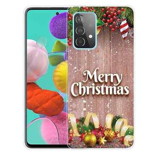For Samsung Galaxy A32 Christmas Series Transparent TPU Protective Case(Christmas Balls)