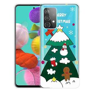 For Samsung Galaxy A32 Christmas Series Transparent TPU Protective Case(Three-tier Christmas Tree)