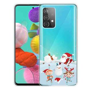 For Samsung Galaxy A32 Christmas Series Transparent TPU Protective Case(Snow Entertainment)