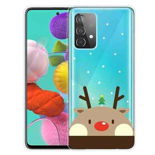 For Samsung Galaxy A32 Christmas Series Transparent TPU Protective Case(Fat Deer)