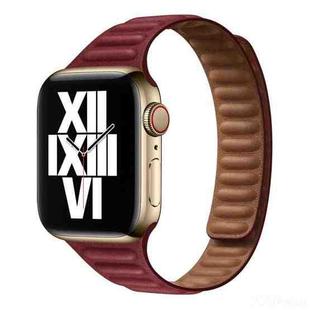 Slimming Loop Magnetic Watch Band For Apple Watch Series 8&7 41mm / SE 2&6&SE&5&4 40mm / 3&2&1 38mm(Wine Red)