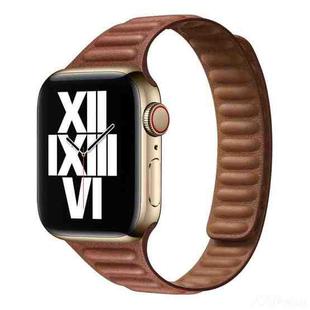 Slimming Loop Magnetic Watch Band For Apple Watch Ultra 49mm / Series 8&7 45mm / SE 2&6&SE&5&4 44mm / 3&2&1 42mm(Saddle Brown)