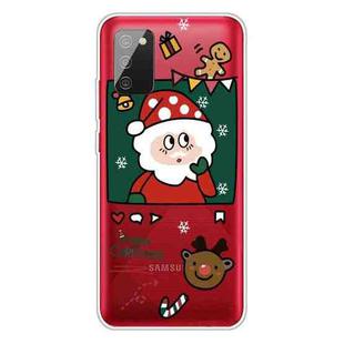 For Samsung Galaxy A02s US Edition Christmas Series Transparent TPU Protective Case(Page Old Man)