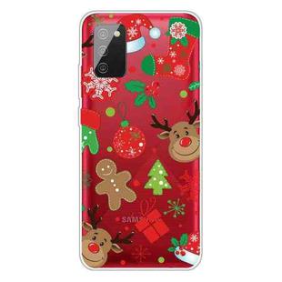 For Samsung Galaxy A02s US Edition Christmas Series Transparent TPU Protective Case(Banana Fruit)