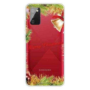 For Samsung Galaxy A02s US Edition Christmas Series Transparent TPU Protective Case(Wheatgrass Bell)