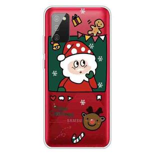 For Samsung Galaxy A02s EU Edition Christmas Series Transparent TPU Protective Case(Page Old Man)