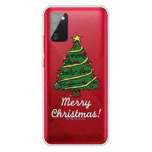For Samsung Galaxy A03s 164mm Christmas Series Transparent TPU Protective Case(Small Christmas Tree)