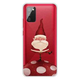 For Samsung Galaxy A03s 166mm Christmas Series Transparent TPU Protective Case(Acrobatic Snowman)