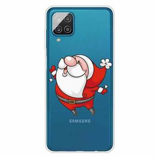 For Samsung Galaxy A12 4G Christmas Series Transparent TPU Protective Case(Look to The Sky Old Man)