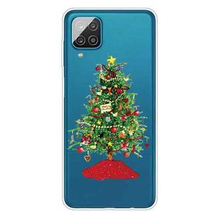 For Samsung Galaxy A12 5G Christmas Series Transparent TPU Protective Case(Retro Christmas Tree)