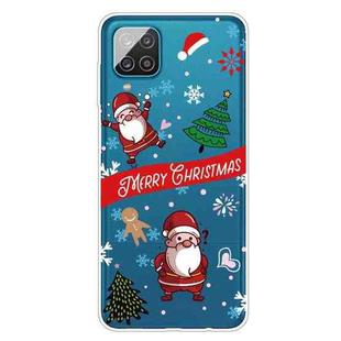 For Samsung Galaxy A12 5G Christmas Series Transparent TPU Protective Case(Question Mark Old Man)