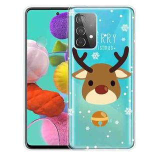 For Samsung Galaxy A32 4G Christmas Series Transparent TPU Protective Case(Bell Deer)