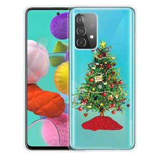 For Samsung Galaxy A32 4G Christmas Series Transparent TPU Protective Case(Retro Christmas Tree)