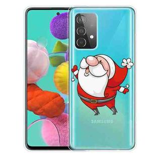 For Samsung Galaxy A32 4G Christmas Series Transparent TPU Protective Case(Look to The Sky Old Man)