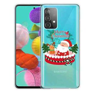 For Samsung Galaxy A32 5G Christmas Series Transparent TPU Protective Case(Gift Box Old Man)