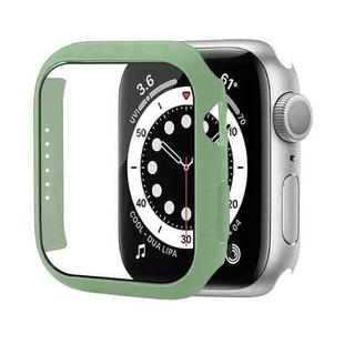 Shockproof PC Protective Case with Tempered Glass Film For Apple Watch Series 8 / 7 41mm(Mint Green)