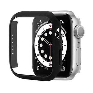 Shockproof PC Protective Case with Tempered Glass Film For Apple Watch Series 8 / 7 41mm(Black)