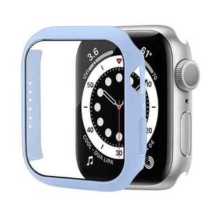 Shockproof PC Protective Case with Tempered Glass Film For Apple Watch Series 8 / 7 45mm(Ice Sea Blue)