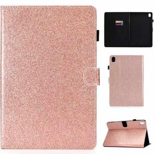 For Huawei MediaPad M6 8.4 Varnish Glitter Powder Horizontal Flip Leather Case with Holder & Card Slot(Rose Gold)