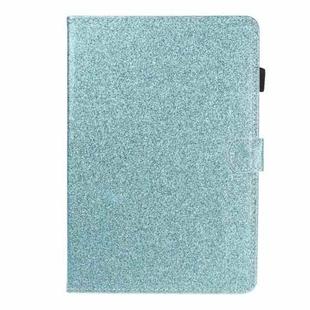 For Huawei MediaPad T5 Varnish Glitter Powder Horizontal Flip Leather Case with Holder & Card Slot(Blue)