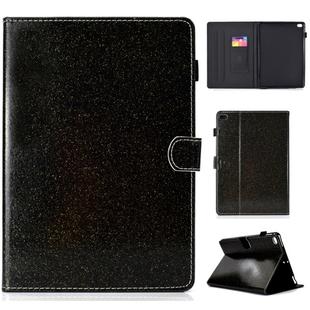 For iPad Air / Air 2 / iPad 9.7 Varnish Glitter Powder Horizontal Flip Leather Case with Holder & Card Slot(Black)