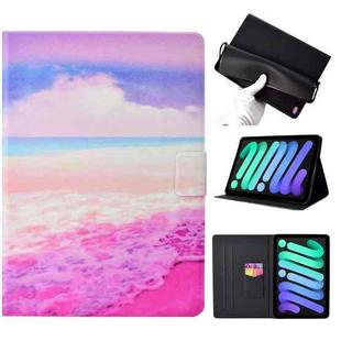 For iPad mini 6 Coloured Drawing Horizontal Flip Leather Tablet Case with Holder & Card Slot & Sleep / Wake-up Function(Marble)