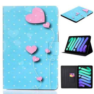 For iPad mini 6 Coloured Drawing Horizontal Flip Leather Tablet Case with Holder & Card Slot & Sleep / Wake-up Function(Love Balloons)