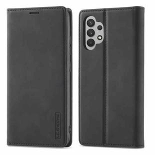 For Samsung Galaxy A32 5G LC.IMEEKE Strong Magnetism Ultra-thin Horizontal Flip Matte TPU + PU Leather Case with Holder & Card Slots & Wallet(Black)