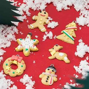 6 in 1 Simulation Cookies Decorative Ornaments Christmas Theme Shooting Props Background Photo Photography Props(Cookies Ornaments)