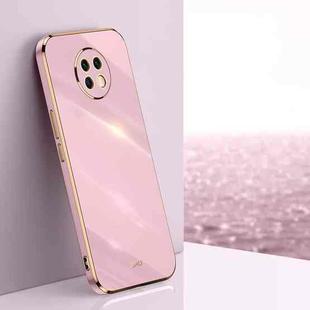 For Honor X20 XINLI Straight 6D Plating Gold Edge TPU Shockproof Case(Cherry Purple)