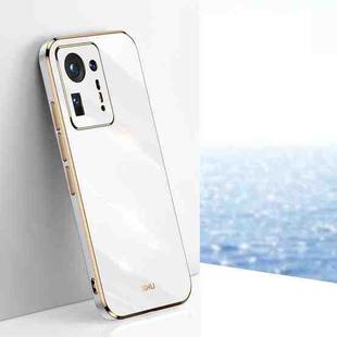 For Xiaomi Mi Mix 4 XINLI Straight Edge 6D Electroplate TPU Phone Case(White)