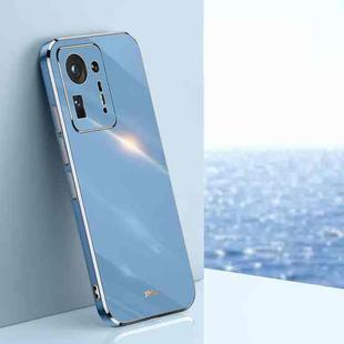 For Xiaomi Mi Mix 4 XINLI Straight 6D Plating Gold Edge TPU Shockproof Case(Celestial Blue)
