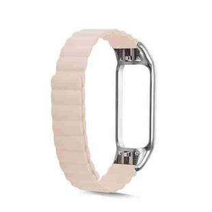 For Xiaomi Mi Band 4 / 3 Silicone Magnetic Watch Band(Pink)
