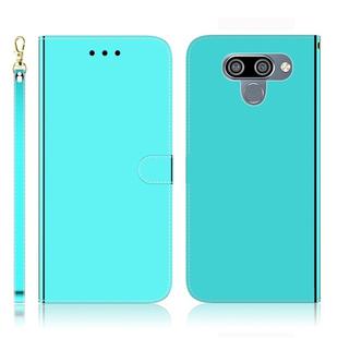 For LG K50 Imitated Mirror Surface Horizontal Flip Leather Case with Holder & Card Slots & Wallet & Lanyard(Mint Green)