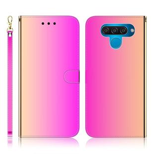 For LG Q60 Imitated Mirror Surface Horizontal Flip Leather Case with Holder & Card Slots & Wallet & Lanyard(Gradient Color)
