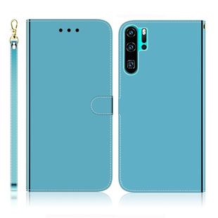 For Huawei P30 Pro Imitated Mirror Surface Horizontal Flip Leather Case with Holder & Card Slots & Wallet & Lanyard(Blue)