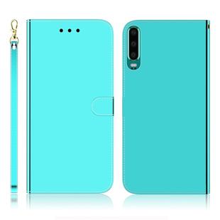 For Huawei P30 Imitated Mirror Surface Horizontal Flip Leather Case with Holder & Card Slots & Wallet & Lanyard(Mint Green)