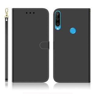 For Huawei P30 Lite / Nova 4e Imitated Mirror Surface Horizontal Flip Leather Case with Holder & Card Slots & Wallet & Lanyard(Black)