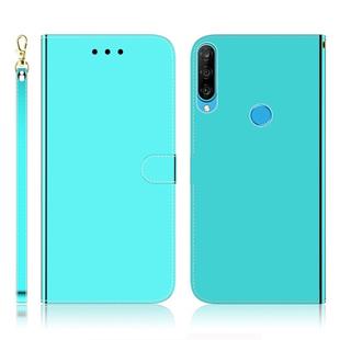 For Huawei P30 Lite / Nova 4e Imitated Mirror Surface Horizontal Flip Leather Case with Holder & Card Slots & Wallet & Lanyard(Mint Green)