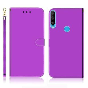 For Huawei P30 Lite / Nova 4e Imitated Mirror Surface Horizontal Flip Leather Case with Holder & Card Slots & Wallet & Lanyard(Purple)