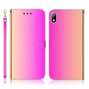 For Huawei Y5 (2019) / Honor 8s Imitated Mirror Surface Horizontal Flip Leather Case with Holder & Card Slots & Wallet & Lanyard(Gradient Color)