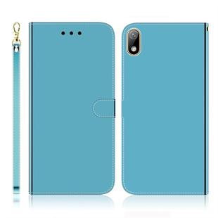 For Huawei Y5 (2019) / Honor 8s Imitated Mirror Surface Horizontal Flip Leather Case with Holder & Card Slots & Wallet & Lanyard(Blue)