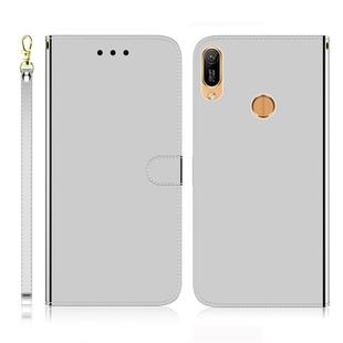 For Huawei Y6 (2019) Imitated Mirror Surface Horizontal Flip Leather Case with Holder & Card Slots & Wallet & Lanyard(Silver)