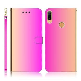For Huawei Y6 (2019) Imitated Mirror Surface Horizontal Flip Leather Case with Holder & Card Slots & Wallet & Lanyard(Gradient Color)
