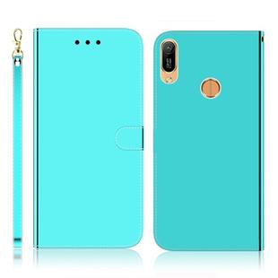 For Huawei Y6 (2019) Imitated Mirror Surface Horizontal Flip Leather Case with Holder & Card Slots & Wallet & Lanyard(Mint Green)