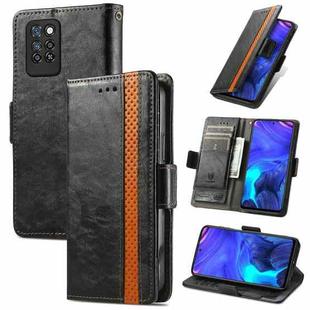 For Infinix Note 10 Pro CaseNeo Business Splicing Dual Magnetic Buckle Horizontal Flip PU Leather Case with Holder & Card Slots & Wallet(Black)